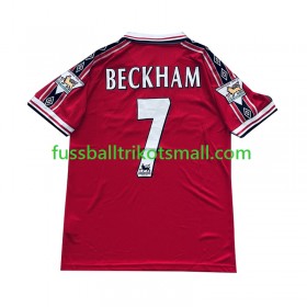 Fußballtrikots Manchester United Beckham 7 Retro 1998-1999 Kurzarm Heimtrikotsatz kaufen
